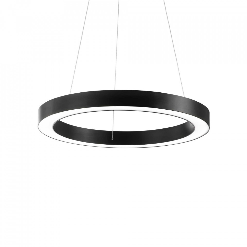 Lustra LED Oracle 222103, rotunda, 38W, 3300lm, lumina calda, IP20, neagra, Ideal Lux