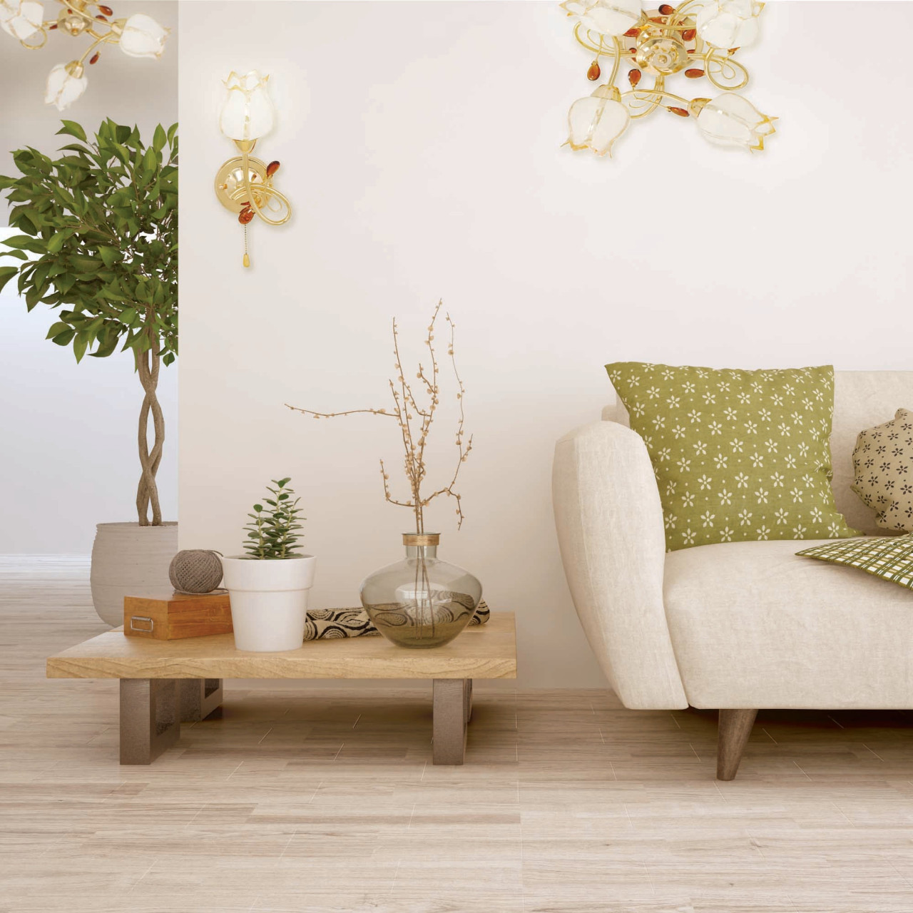 Lustra Togo KL7068, 4xE14, alba+aurie, IP20, Klausen