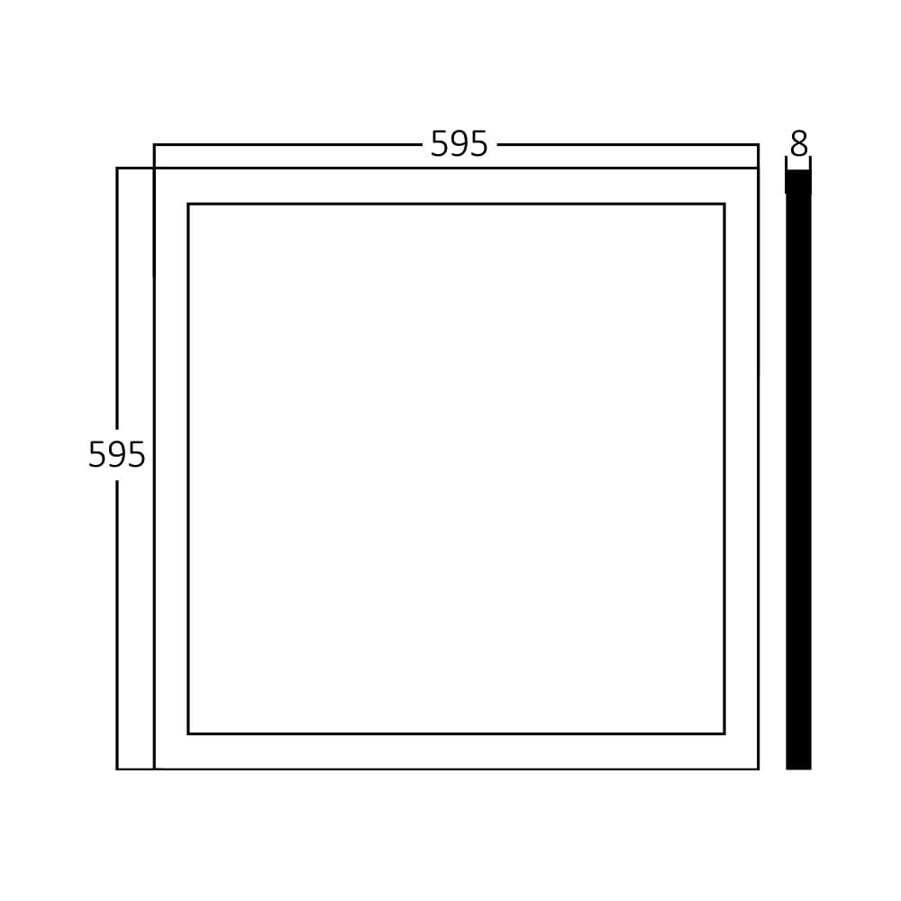 Panou LED Slim Incastrat, 30W-40W-48W, 105lm/W, 595x595mm, Alb, 3 in 1, Braytron - 3 | YEO