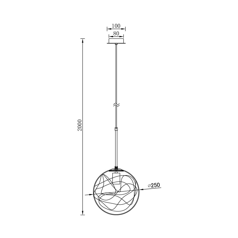 Pendul Braytron BR-BV01-00020, 1xE27, auriu+ transparent - 3 | YEO