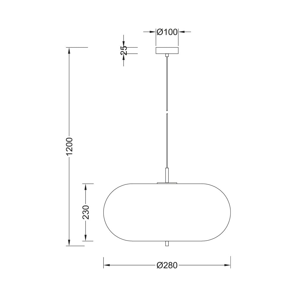 Pendul Braytron BR-BV01-00100, 1xE27, negru+alb - 3 | YEO