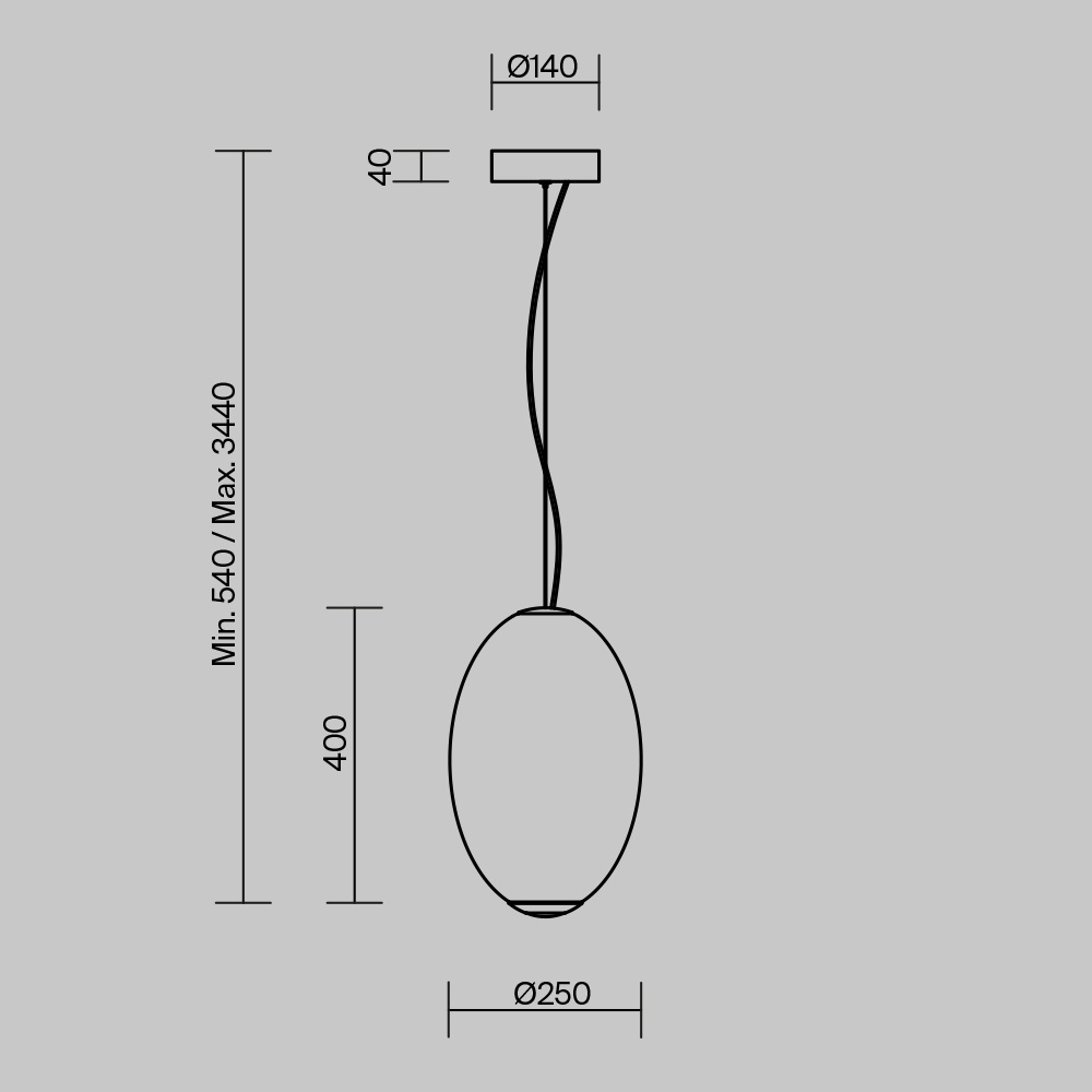 Pendul Bruma, 19W, lumina calda (2700 K), crom, Maytoni - imagine 7