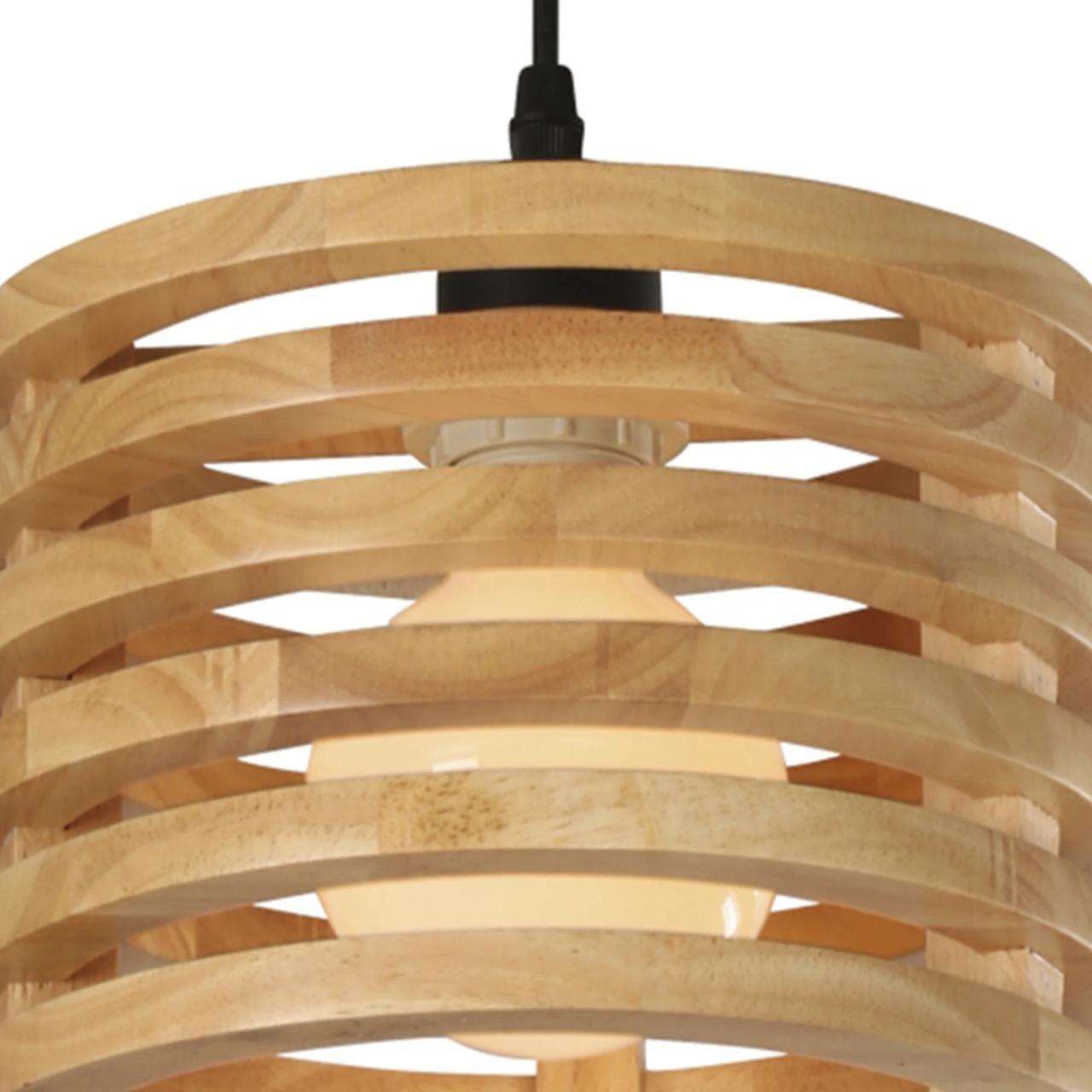 Pendul Corvus KL6370, 1xE27, lemn natur + negru, metal + lemn, stil vintage, Klausen - imagine 2