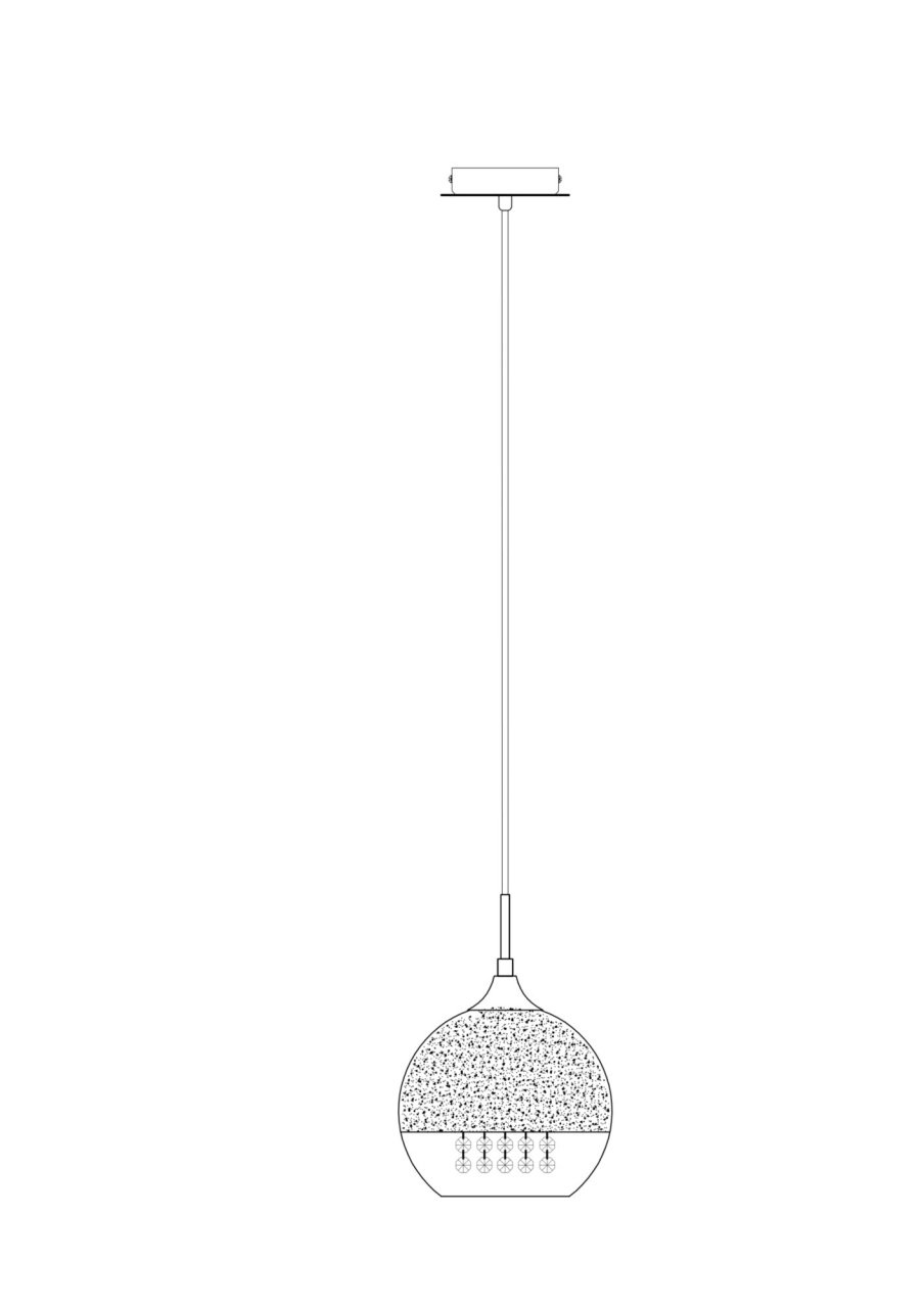 Pendul Fermi P140-PL-110-1-G, 1xE27, auriu+transparent, IP20, Maytoni