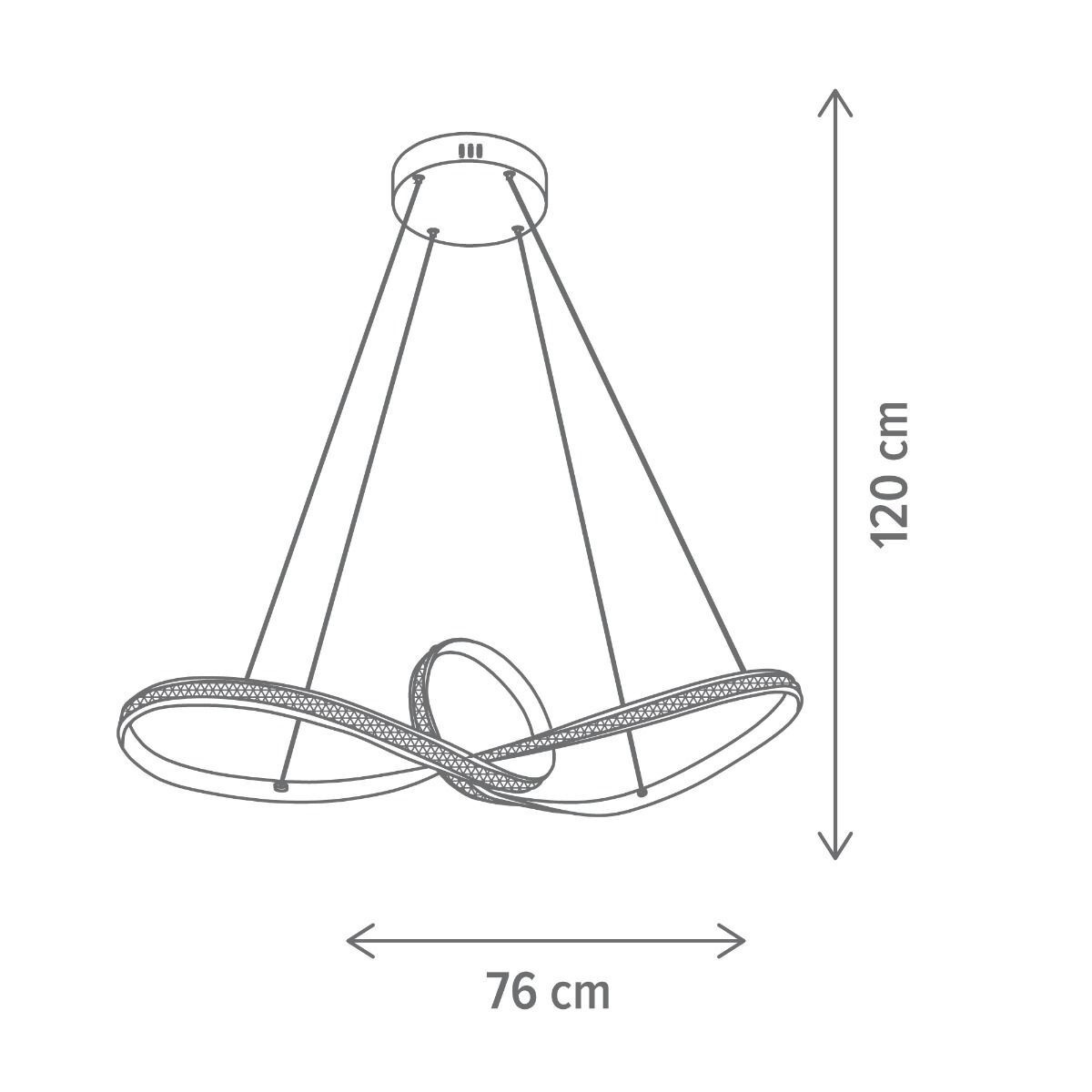 Pendul LED Glazed LB SP1, 40W, lumina neutra(4000 K), negru, Klausen