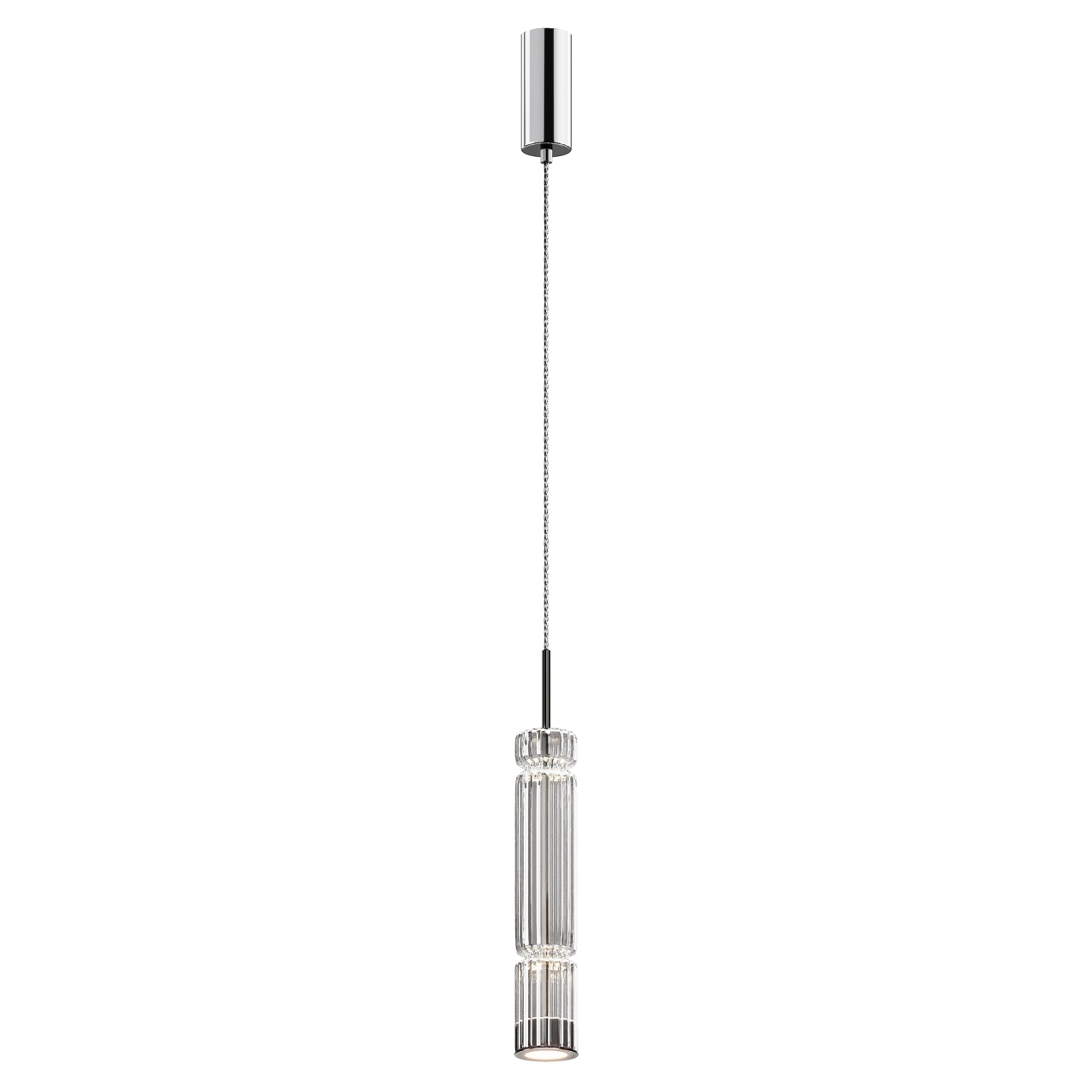 Pendul LED Ordo MOD272PL-L12CH3K1, 8W, 920lm, lumina calda, IP20, crom+transparent, Maytoni