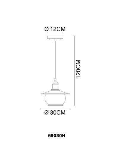 Pendul Nevis 69030H, 1xE27, transparent+auriu, IP20, Globo