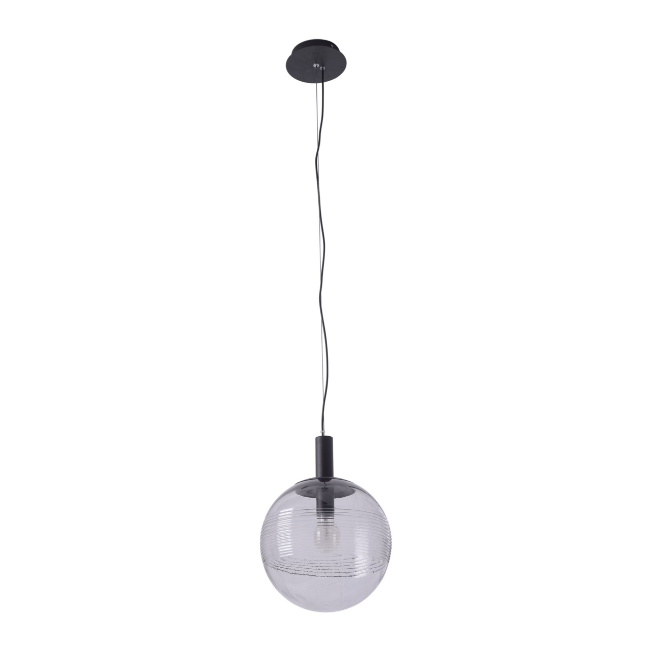 Pendul Perlas P061PL-01GR, 1xE27, negru+transparent, IP20, Maytoni