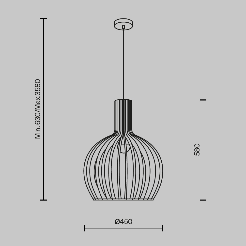 Pendul Roots MOD194PL-01W1, 1xE27, negru+bej, IP20, Maytoni