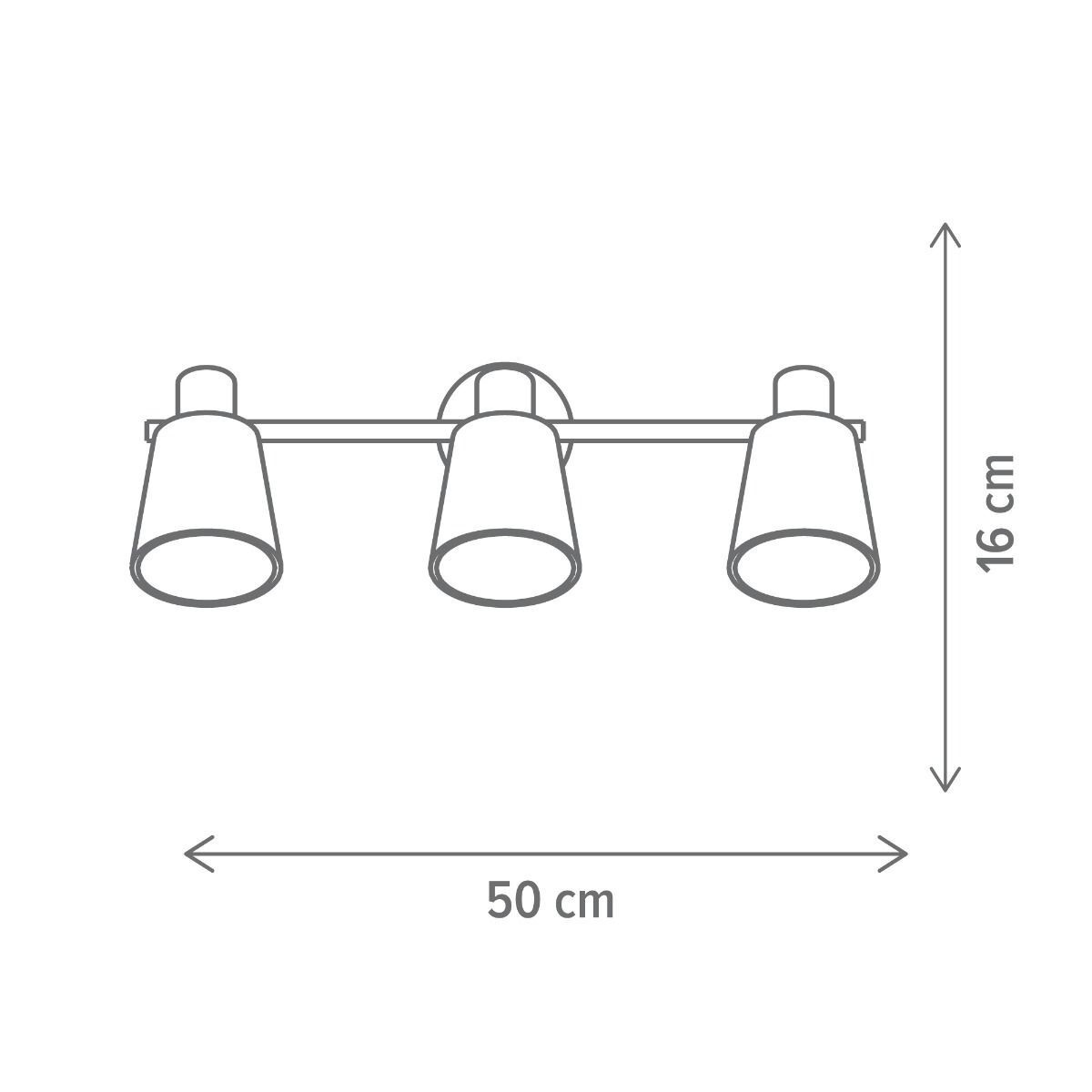 Plafoniera Blade PL3, 3xE14, neagra, textil, Klausen