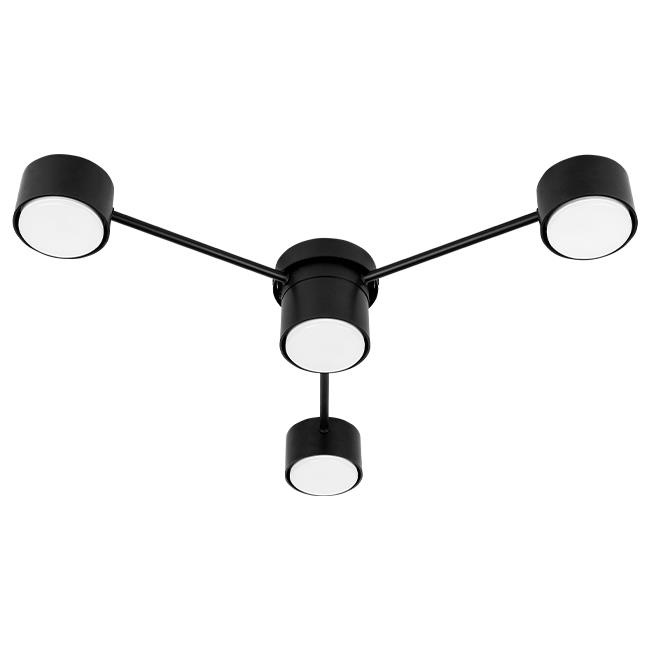 Plafoniera Guliver, 4xGX53, 85 cm, neagra, Masterled