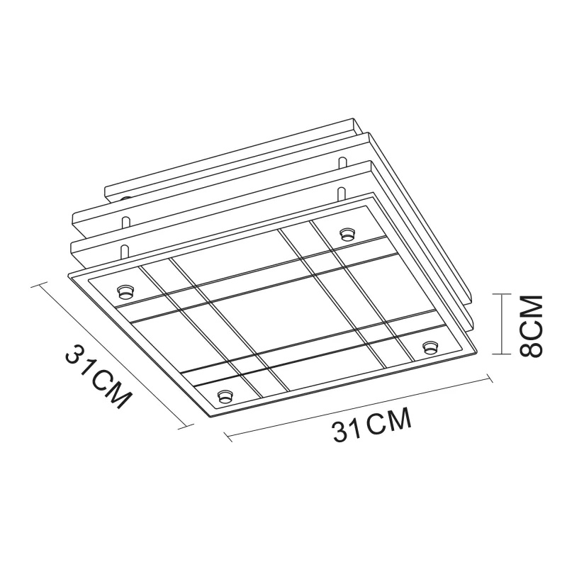 Plafoniera Kadavu, 1xE27, IP20, lemn/sticla, Globo Lighting