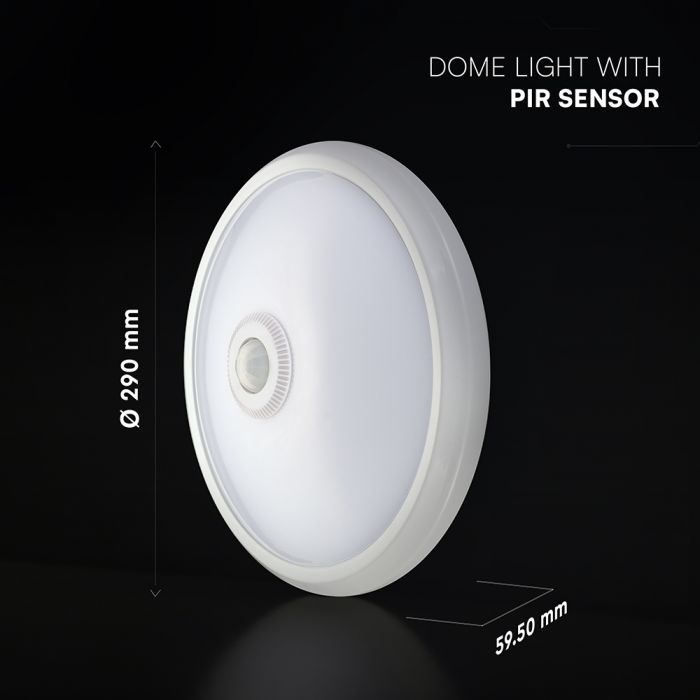 Plafoniera LED cu senzor de miscare PIR CREE VT-13, 12W, 4000K, 1000 lm, IP20, alba, V-TAC - imagine 11