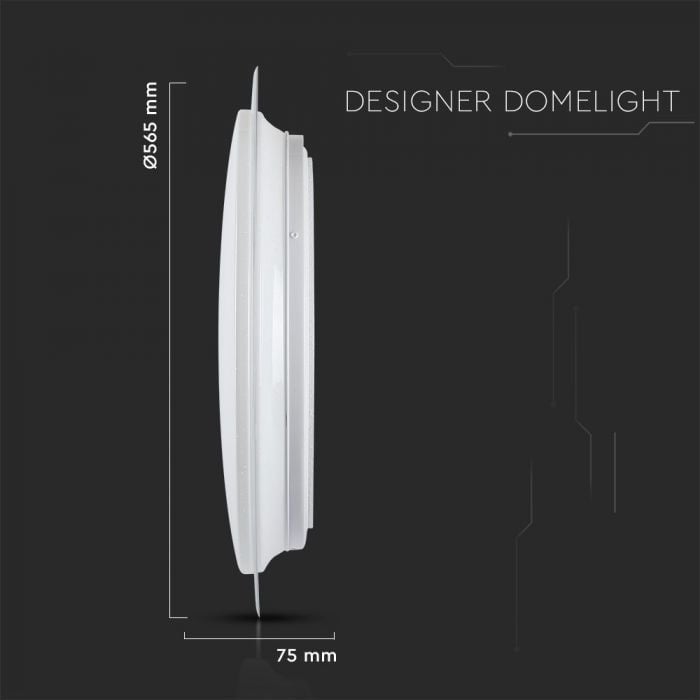 Plafoniera led cu telecomanda 60W, 6000lm, lumina reglabila(3000K-4000K-6500K), IP20, alb, V-TAC - 2 | YEO