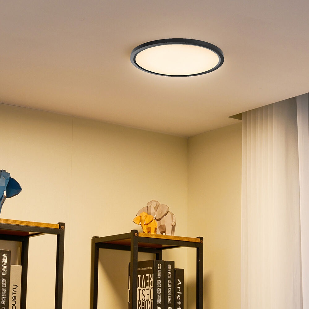 Plafoniera LED Jade 20W, lumina calda/neutra/rece, neagra, IP40, Braytron - imagine 2
