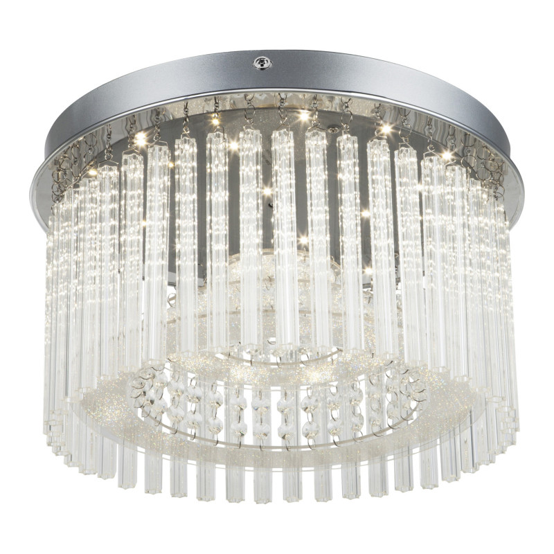 Plafoniera LED Joyce 68568-18, 18W, 1600lm, lumina neutra, IP20, crom+transparenta, Globo Lighting