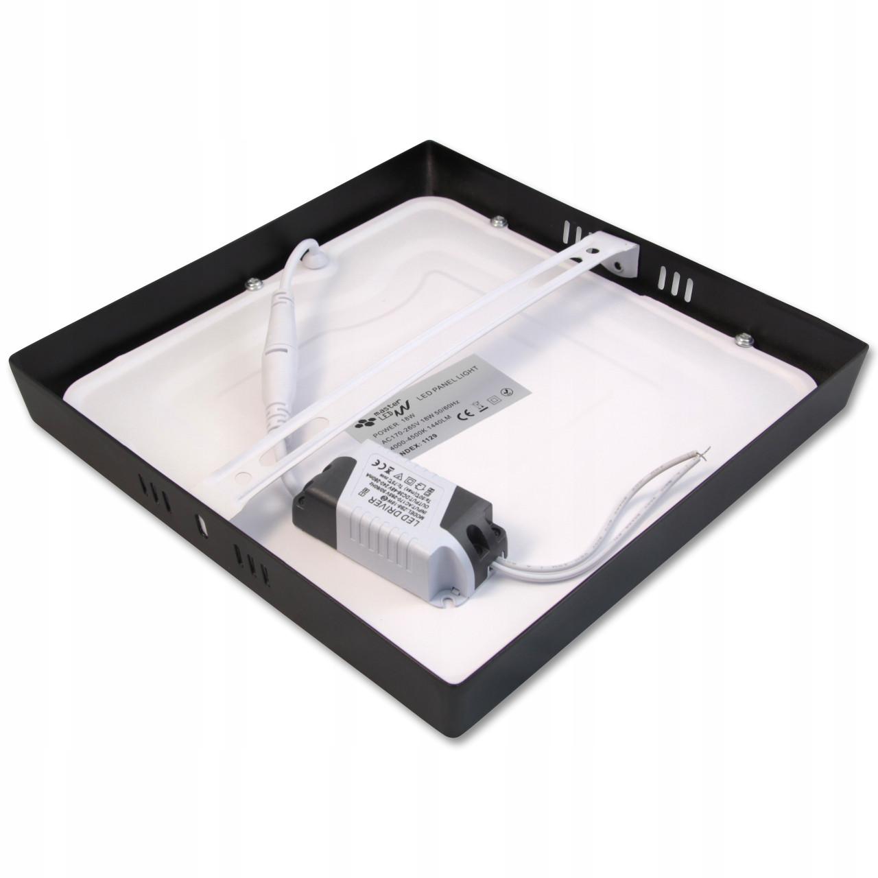 Plafoniera LED Proma 1300-LVT, 24W, 1920lm, lumina neutra, IP20, neagra, Masterled