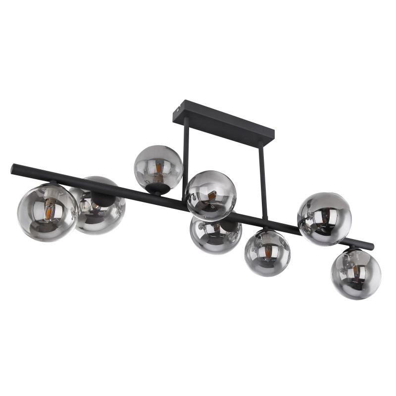 Plafoniera LED Riha 56133-9D, 9xG9, 3.5W, 80lm, lumina calda, IP20, neagra+fumurie, Globo Lighting - 1 | YEO