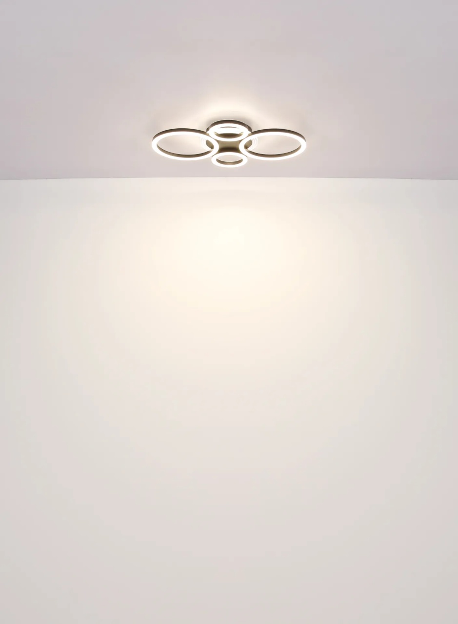 Plafoniera LED rotunda Globo Lighting 40W, 2500 lm, 3CCT (2700/4500/6500K), IP20, negru/opal - imagine 7