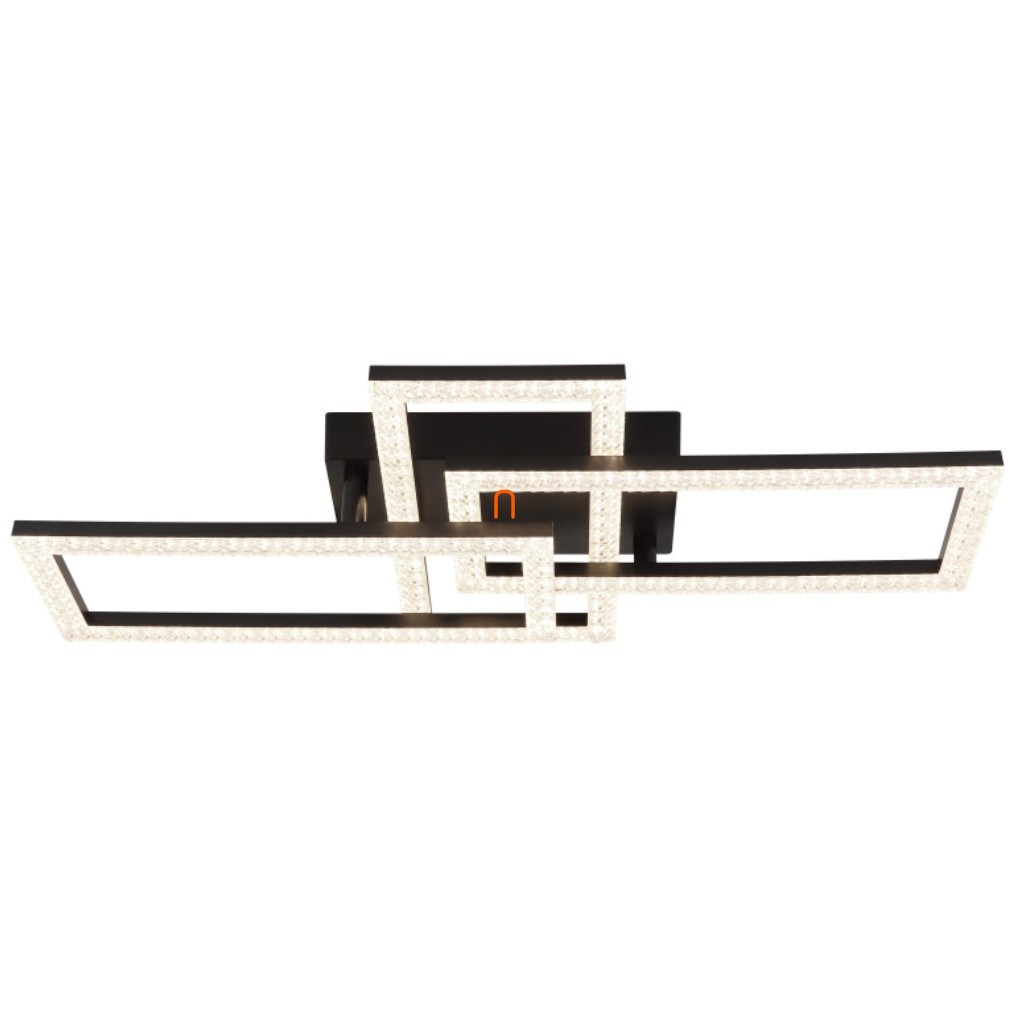 Plafoniera LED Sapena, 24W, 1950lm, lumina neutra (4000K), IP20, neagra/transparenta/cristale, Globo Lighting - 1 | YEO