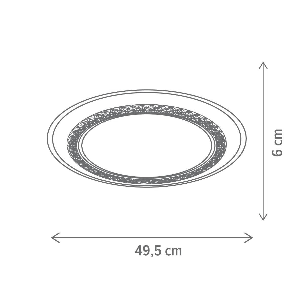 Plafoniera LED Siteno, 48W, temperatura de culoare ajustabila(3000-6500 K), alba, Klausen