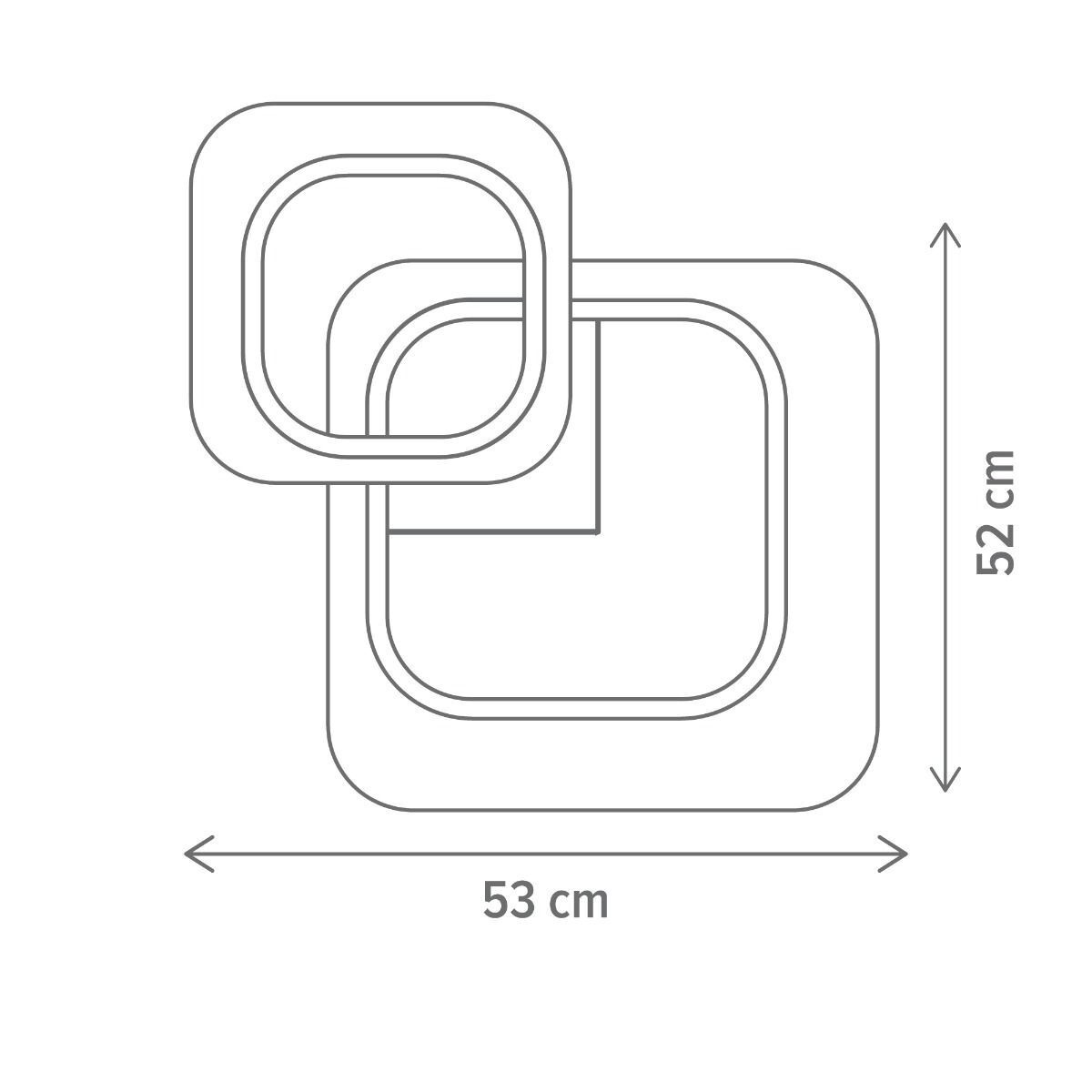 Plafoniera LED Swell PL2 32W, lumina neutra(4000 K), neagra, Klausen