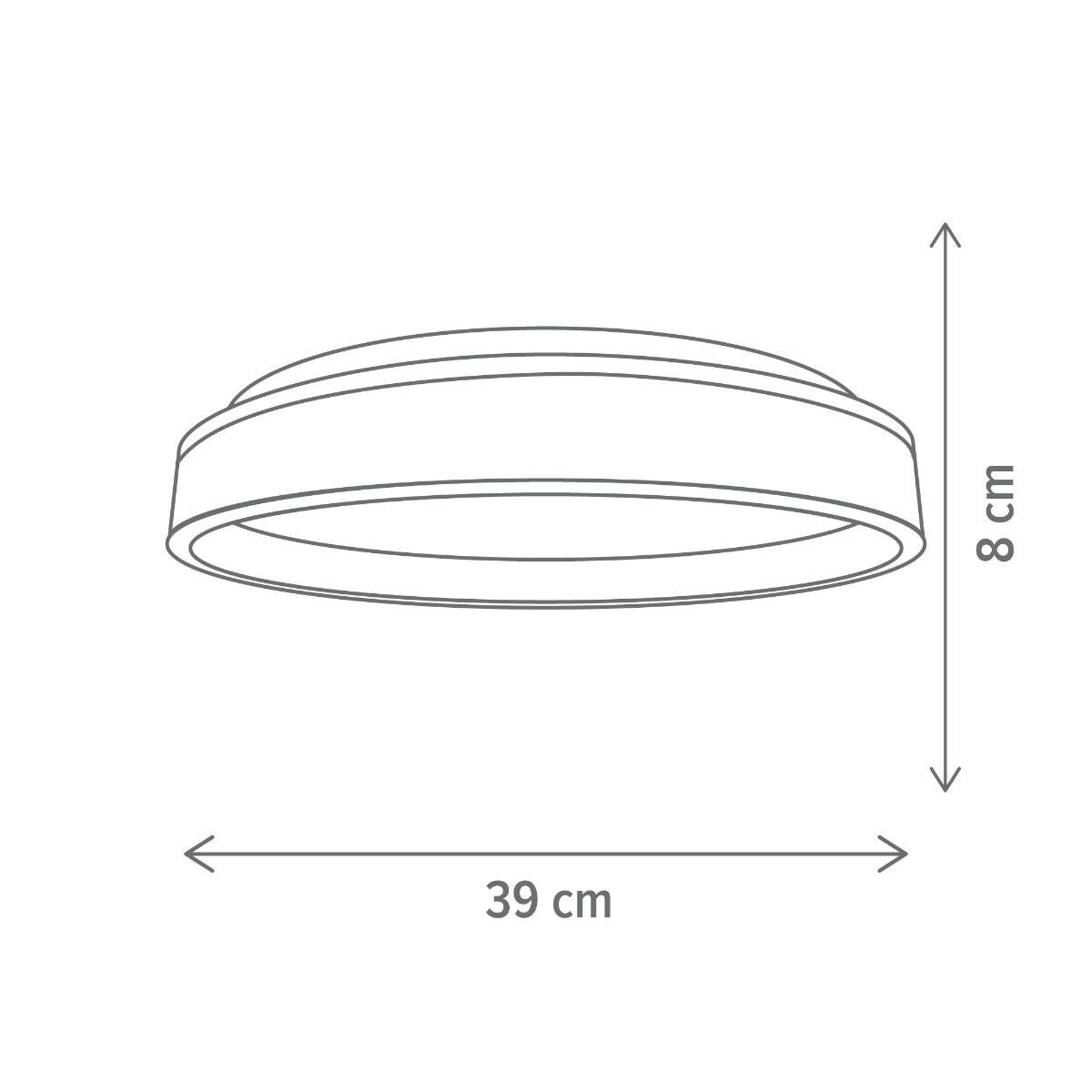 Plafoniera LED Valentis, 24W, temperatura de culoare ajustabila(1800-6500 K), alba, aurie, Klausen