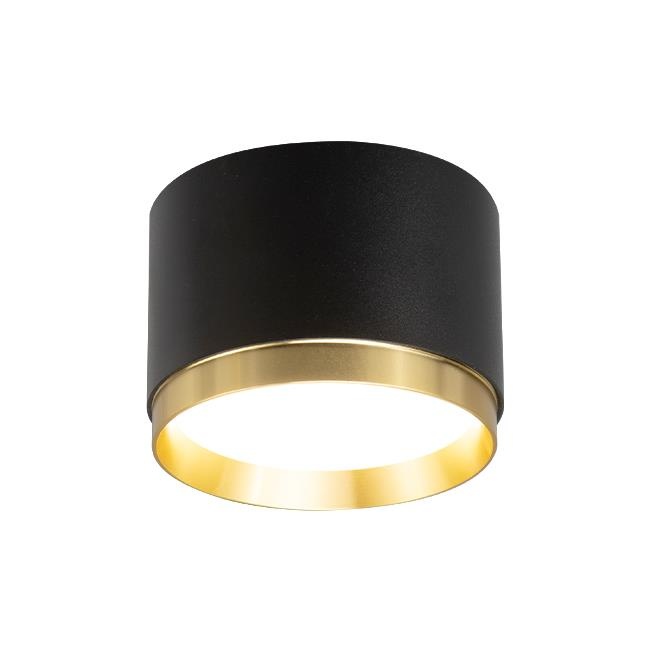 Plafoniera rotunda Lumet, GX53, neagra/aurie, Masterled