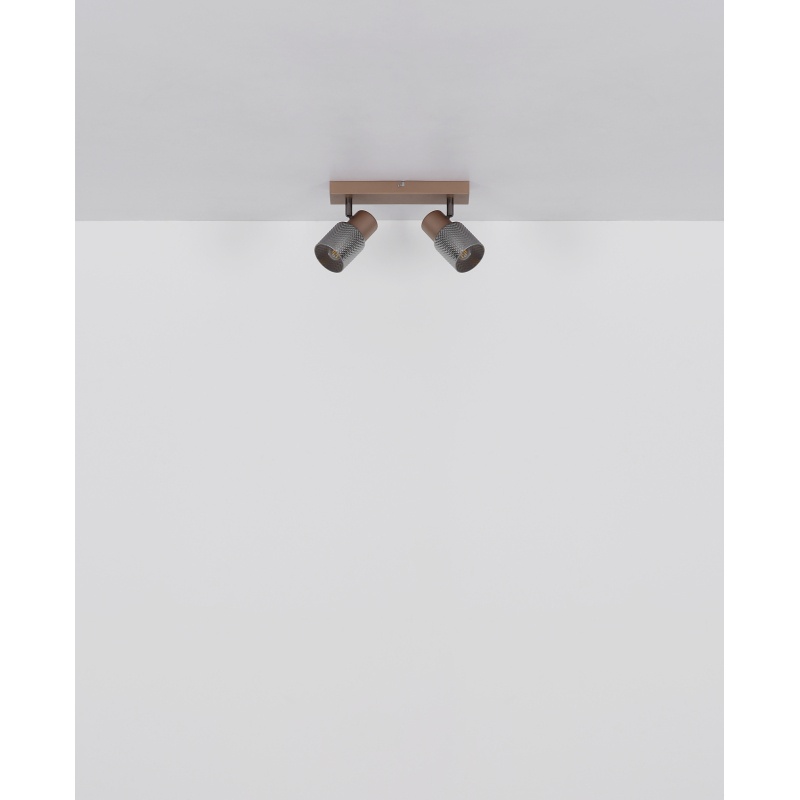 Plafoniera Satella, 2xE14, metal, sticla fumurie, Globo Lighting - imagine 9