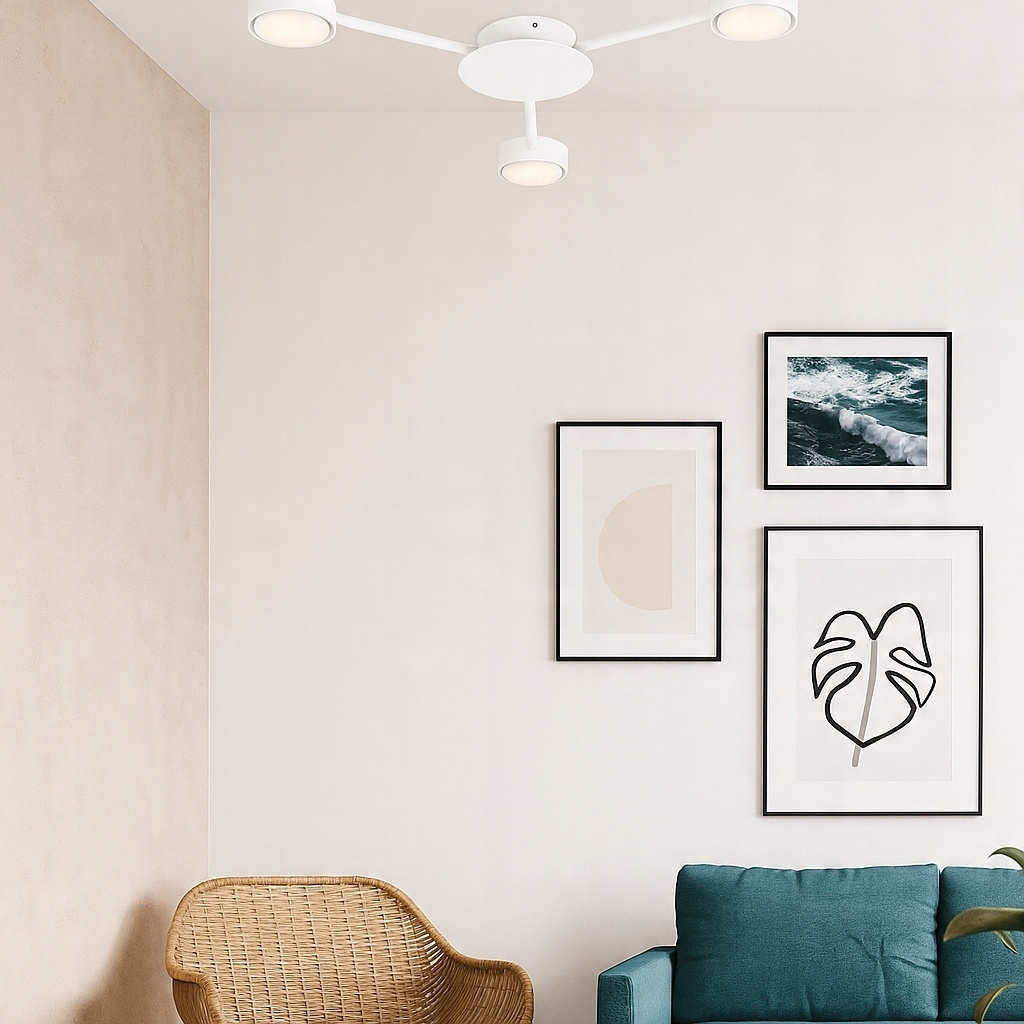Plafoniera Zibo, 3xGX53, 65 cm, alba, Masterled - 3 | YEO