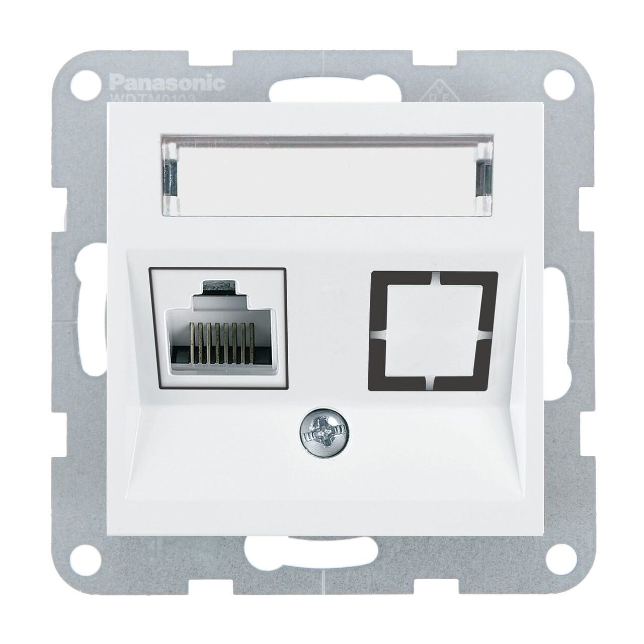 Priza internet cat 5E, IP20, Alb, Panasonic Karre Plus 55