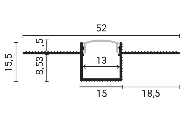 Profil banda LED flexibil, alb, 2m, Optonica