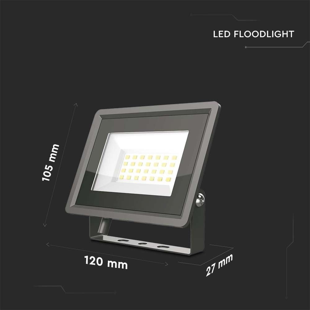 Proiector led 20W, 1600lm, IP65, lumina rece 6500K, negru, V-TAC - 1 | YEO