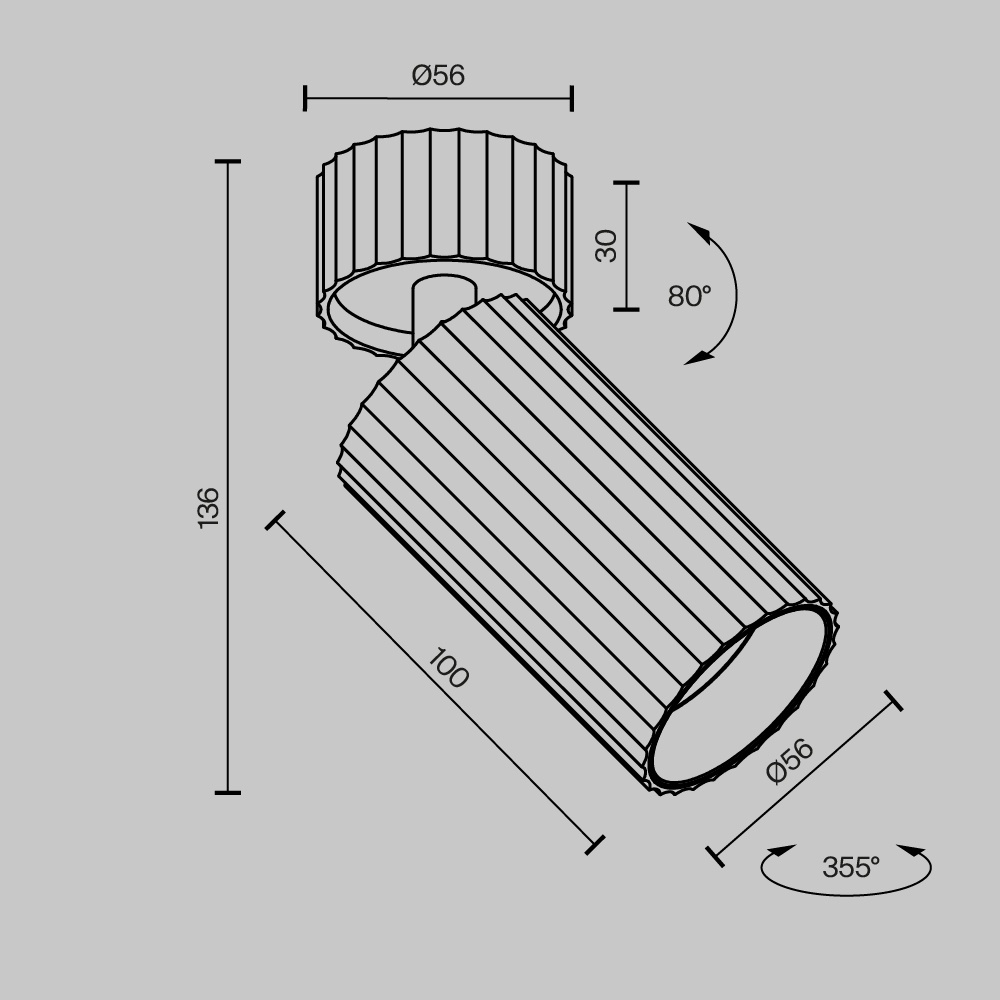 Spot aplicat Calipso, 1xGU10, alama, Maytoni - imagine 8