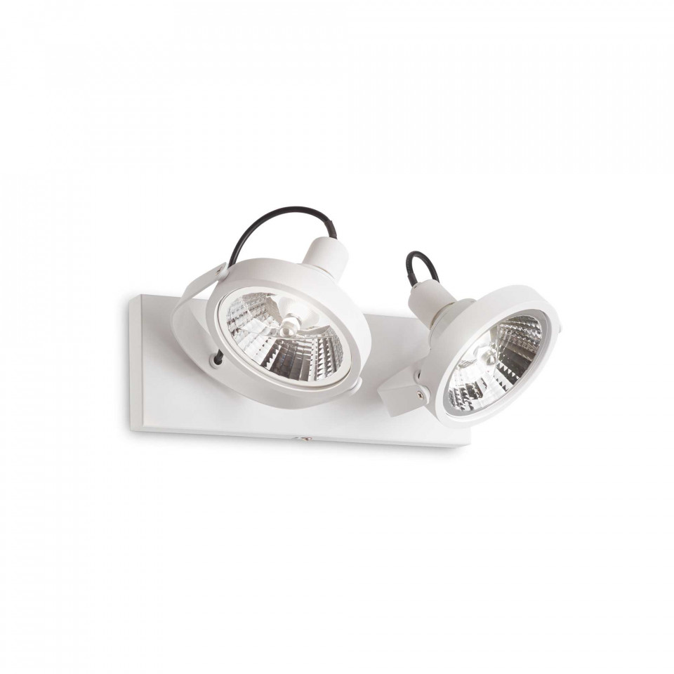 Spot Glim 200200, orientabil, 2xGU10, alb, IP20, Ideal Lux