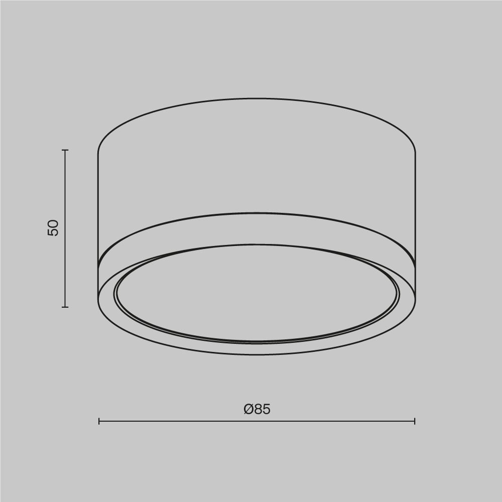 Spot Hoop C086CL-GX53-SRD-B, 1xGX53, negru, IP20, Maytoni