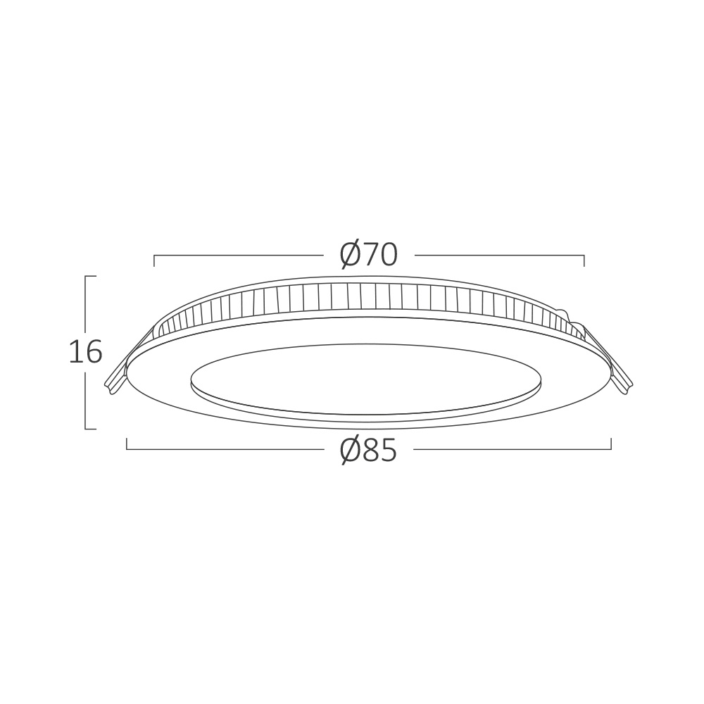 Spot LED 3W Incastrat, Rotund, Braytron, 220lm, Lumina Calda+Neutra+Rece, Negru