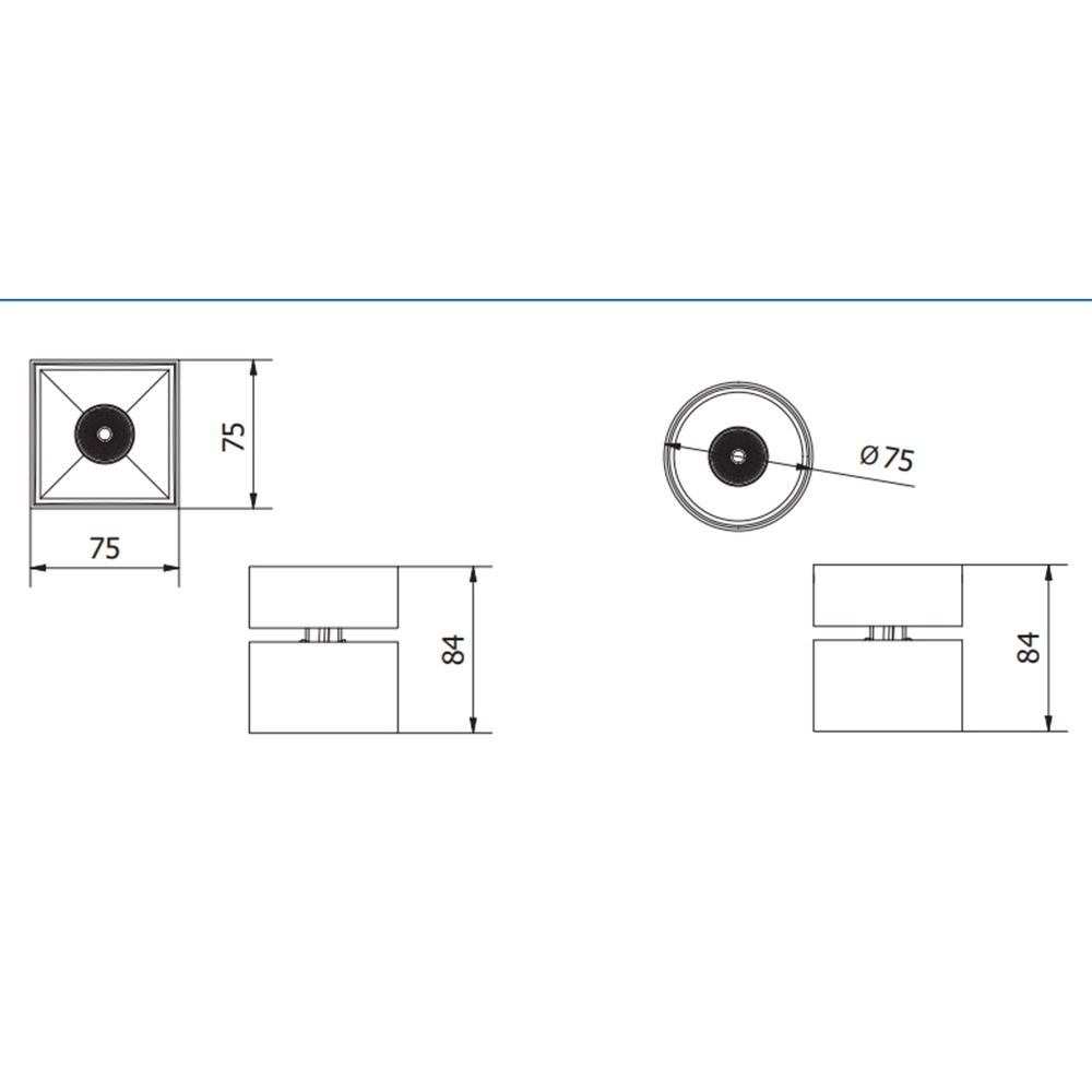 Spot LED 8W Aplicat, GTV, 298lm, Lumina Neutra (4000K), Alb