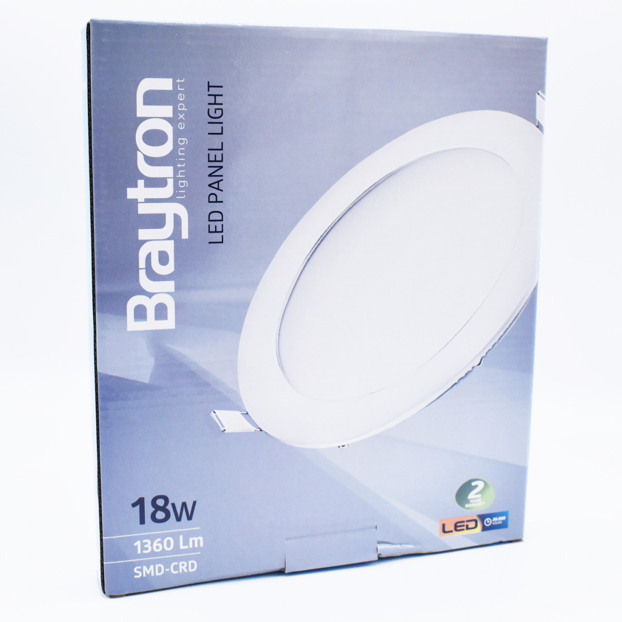 Spot LED BP01-31800, rotund, incastrat, 18W, 1360lm, lumina calda, IP20, alb, Braytron