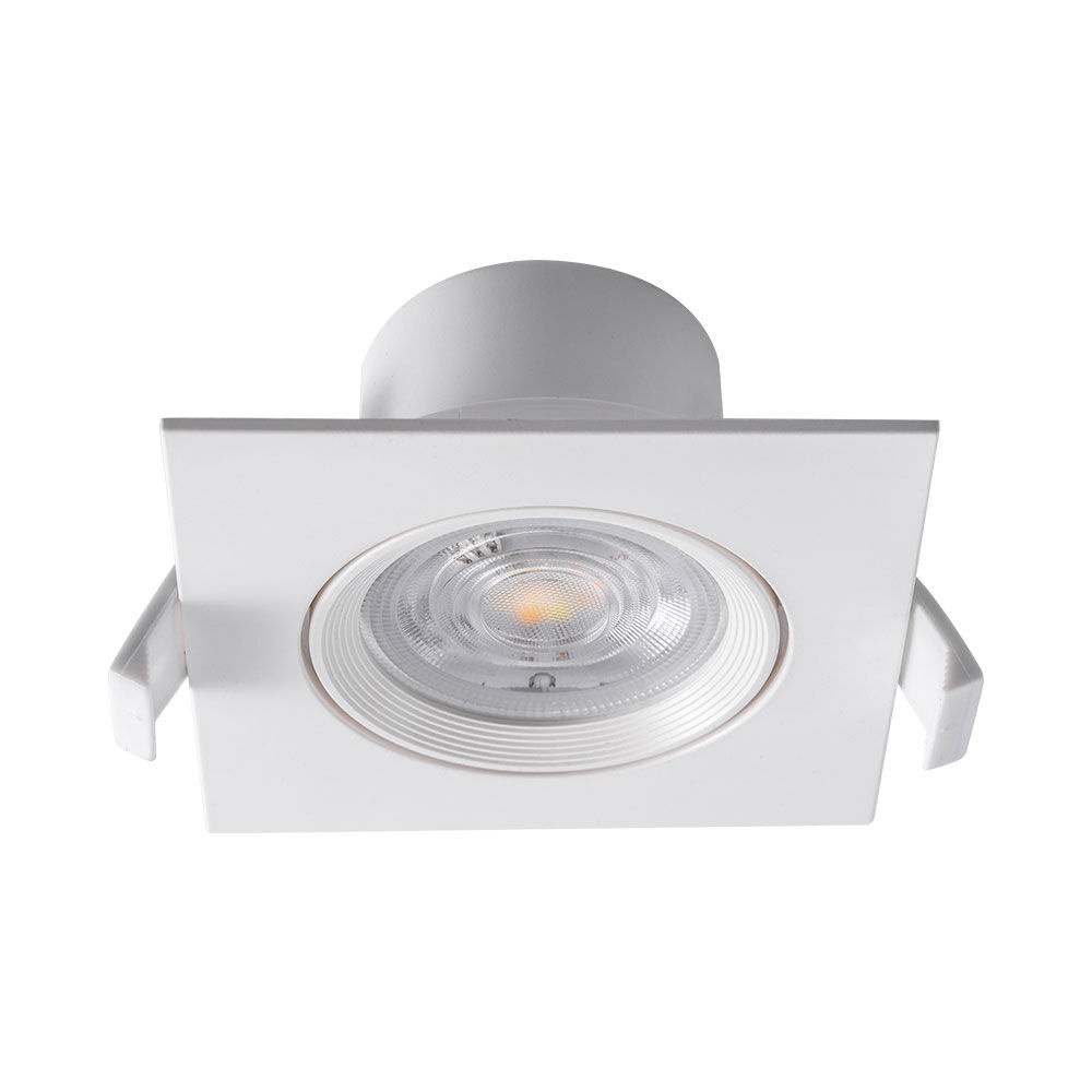 Spot LED incastrat patrat 5W, 400lm, lumina rece (6500 K), IP20, alb, Braytron - imagine 5