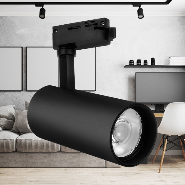 Spot LED pe sina 30W, 2660lm, lumina rece (6500 K), negru, Braytron - imagine 2