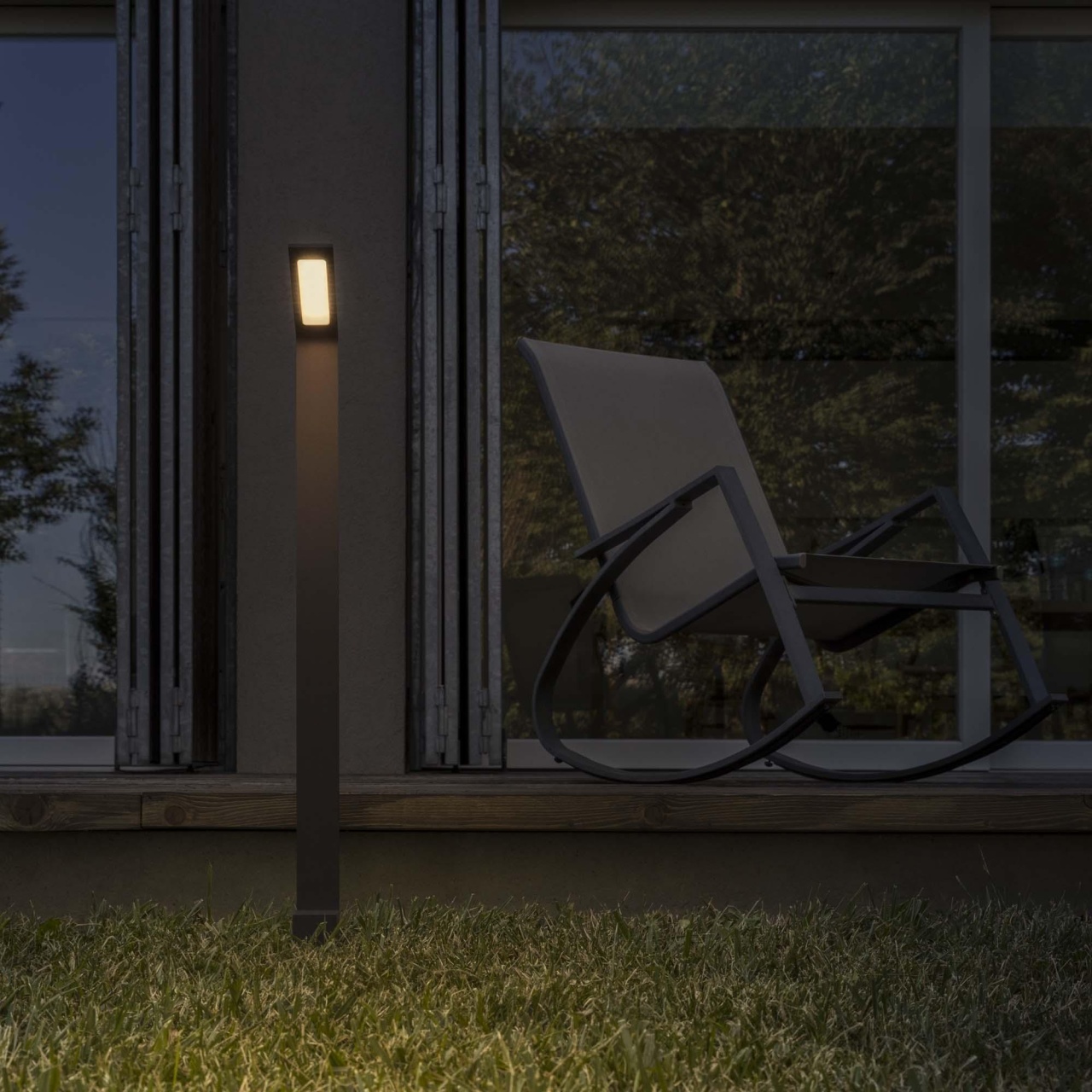 Stalp exterior LED Agos H80 6.5W, 560lm, lumina calda (3000 K), IP54, negru, Ideal Lux - imagine 3