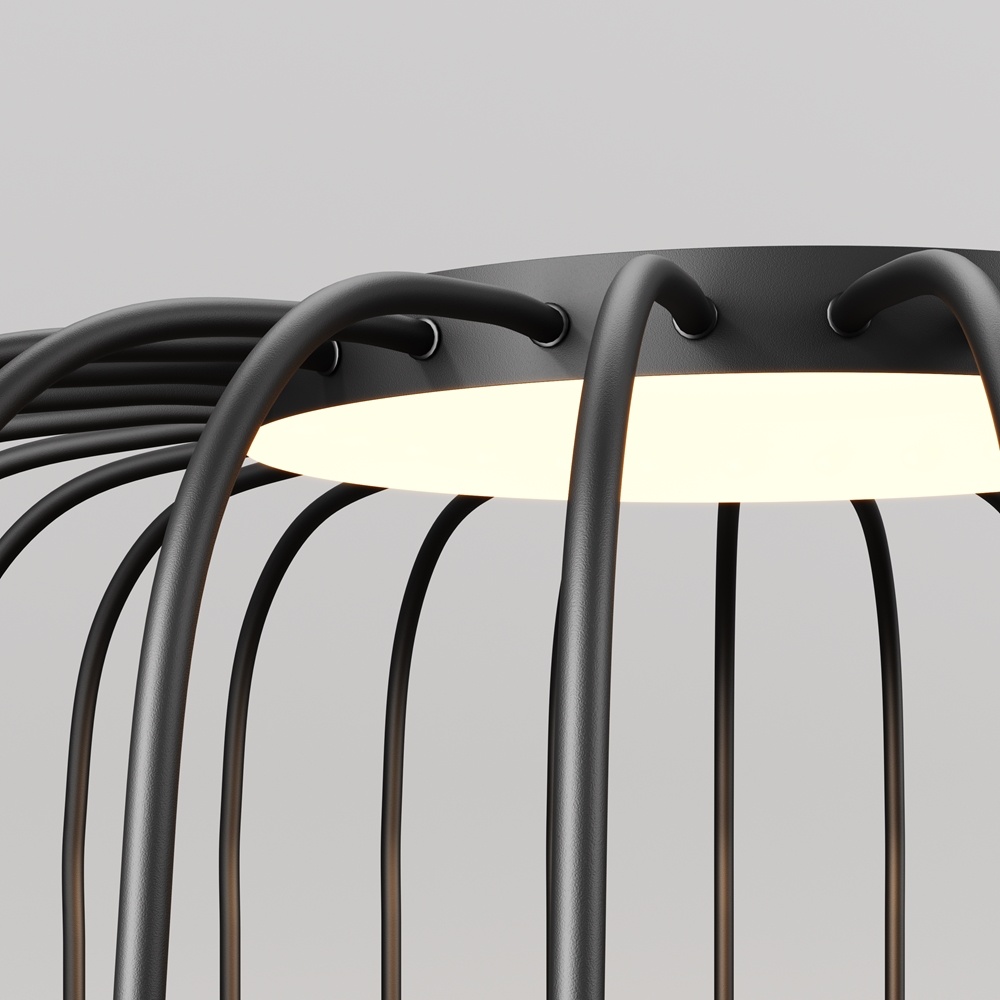 Stalp exterior Wisp, 18W, lumina calda (3000K), IP54, grafit, Maytoni - imagine 2