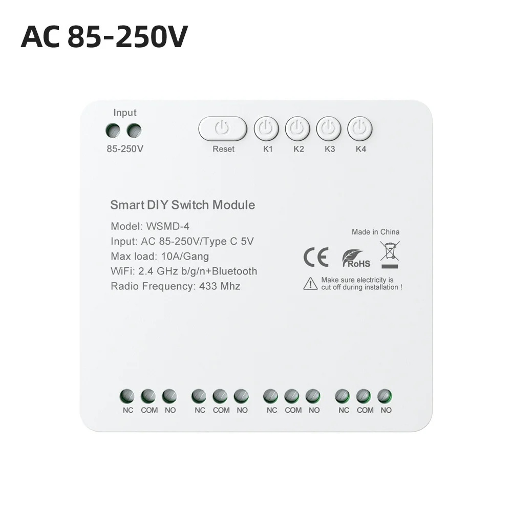 Switch Smart 4 Canale Avatto 85-265 V – WiFi, Tuya Smart - imagine 3