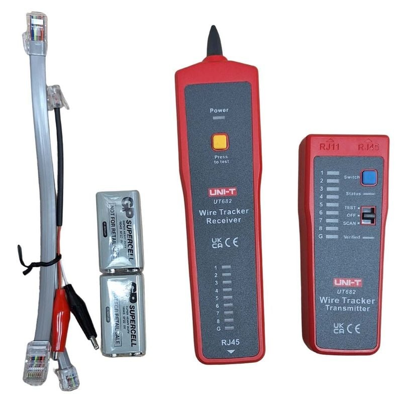 Tester continuitate cablu retea, telefonic, RJ45, RJ11, UNI-T - imagine 2