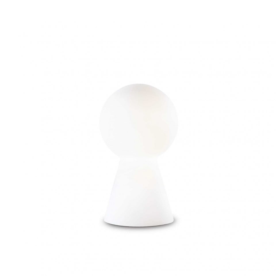 Veioza Birillo Small 000268, cu intrerupator, 1xE27, alba, IP20, Ideal Lux