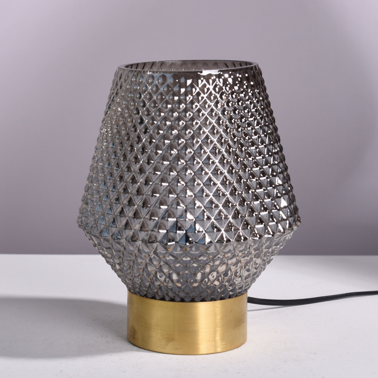 Veioza Emerald KL108020, 1xE27, fumuriu + auriu, metal + sticla, stil modern, Klausen - imagine 2