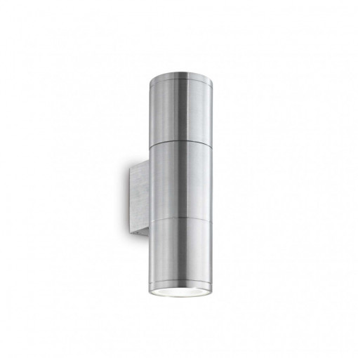 Aplica de exterior GUN AP2 SMALL, argintiu, 2 becuri, dulie GU10, 033013, Ideal Lux