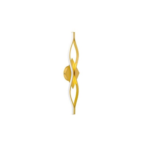 Aplica de perete LED Bramis, design ondulat, 16W, 58cm, lumina neutra (4000 K), aurie, Masterled