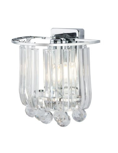 Aplica transparenta cu cristale, 1 bec, dulie E14, Globo 15303W